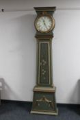 A 20th century painted longcase clock,