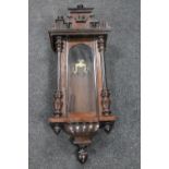 An antique mahogany Vienna clock case