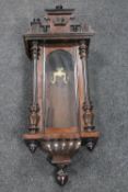 An antique mahogany Vienna clock case