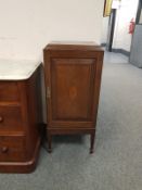 An Edwardian inlaid mahogany cabinet,