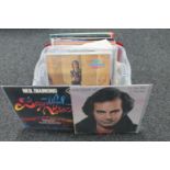 A crate of LP records : Neil Diamond, Johnny Cash,