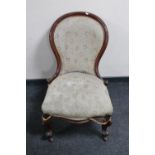 A Victorian mahogany framed lady's chair