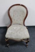 A Victorian mahogany framed lady's chair