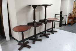 ++++ LOT WITHDRAWN ++++ Six circular pedestal bar tables
