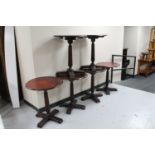 ++++ LOT WITHDRAWN ++++ Six circular pedestal bar tables