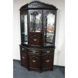 A reproduction shaped display cabinet