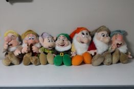 Seven Disney Store Exclusive Seven Dwarfs soft toys