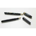 Two vintage fountain pens with 14ct gold nibs