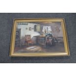 A 20th century continental school oil on canvas,