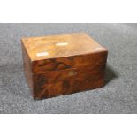 A Victorian walnut fitted work box