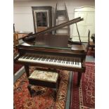 A mahogany cased baby grand piano by George A Williams & Son Limited, Darlington & Middlesborough,