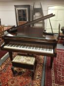 A mahogany cased baby grand piano by George A Williams & Son Limited, Darlington & Middlesborough,