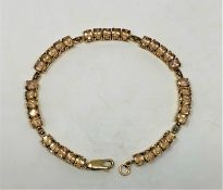 A 9ct gold citrine bracelet,