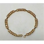 A 9ct gold citrine bracelet,