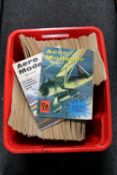 A box of a quantity of mid 20th century Aero modeler magazines