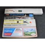 Four boxed model aircraft to include a Dynaflite Bird of Flight,