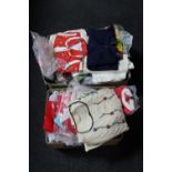 Two boxes of assorted vintage children's clothing