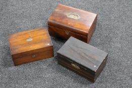 Three Victorian boxes