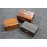 Three Victorian boxes