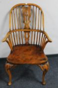 An elm Windsor armchair