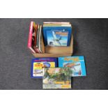 A box of hardback books relating to toys including The Great Book of Dinkys,