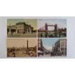 POSTCARDS, London, topographical selection, inc. Ludgate Hill, Cheapside, Tower Bridge, Buckingham