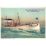 CENTENNIAL FLOUR, warships, US Dynamite Cruiser Vesuvius, 127 x 88mm, p/b, VG