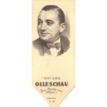 OLLESCHAU, Leseseichen (book marks with portraits), 140 x 57mm, with pointed base, Austrian