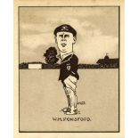 HILL, Caricatures of Famous Cricketers, complete, large, G to EX, 50