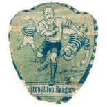 BAINES, shield-shaped cards, inc. rugby (8), Leigh, United Services, Broughton Rangers etc., Leeds