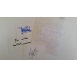 AUTOGRAPHS, mixed selection, inc. sport, letter signed by Tom Finney, promotional card by Adrian