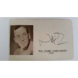 THEATRE, signed album page by Noel Coward, with magazine portrait laid down alongside, VG
