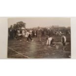 POSTCARD, Sports Day Thorpe Stachville?, showing children and crowd, G