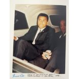 CINEMA, private colour photo of Muhammed Ali, half-length taken at the Americana Hotel, New York (