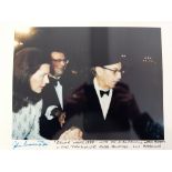 CINEMA, private colour photo of Groucho Marx, half-length taken on Oscar night with his girlfriend