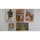 TRADE, advert cards, inc. Bovril (2), Maypole (1921 calendar), Spratt's (2), E. & S. C.W.S.,