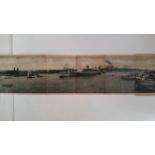 SHIPPING, concertina panoramic booklet, showing MS Oranje in Amsterdam harbour, G