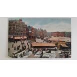 POSTCARD, art style, Market Place Nottingham, pu, G