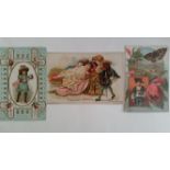 TRADE, advert cards, inc. New Home Sewing Machine Co., Van Houten, Le Page's liquid glue, Willett'