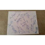 FOOTBALL, signed album page by Stoke City, c1960, 18 signatures inc. Roberts, Hickson, Asprey,