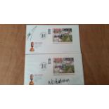 CRICKET, signed ECB first day covers, Michael Vaughan & Matthew Hoggard, from the 2005 Ashes, with