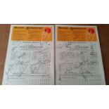 CRICKET, two signed scorecards from the 1989 B&H Cup Final, Essex v Nottinghamshire, 23 signatures