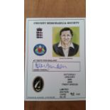 CRICKET, signed CMS card by Derek Randall, 2006, LE92/100, EX