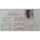 CRICKET, selection from 1968 Ashes Headingley Test, inc. scorecard (fully printed), signed piece