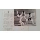 CRICKET, selection from 1977 Ashes Lords Test, inc. scorecard (fully printed), signed card by Bob