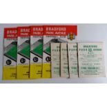 FOOTBALL, Bradford Park Avenue home programmes, inc. 0963/4 (7), 1964/5 (6) & 1969/70 last season in