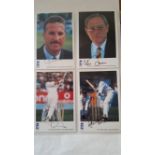 CRICKET, signed ECB/CCP cards, Nos. 145-200 (missing 150, 191 & 192), inc. Baxter, Fleming,