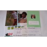 GOLF, signed selection, inc. 18 white cards (annotated), pieces (laid down with photos) etc., inc.