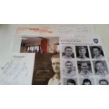 FOOTBALL, signed selection, inc. notepaper, letters, menu, signing sheet; Tommy Docherty, Bobby