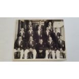 CRICKET, press photo of 1937 New South Wales team, taken in Perth, agency stamp to back (Melba